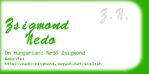 zsigmond nedo business card